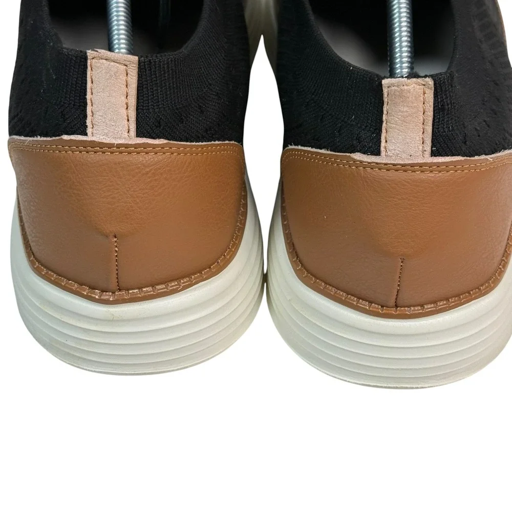 Vilocy Mens Knit Oxford Sneakers Black Brown V2201 EUR 47 US 13‎ Business Casual